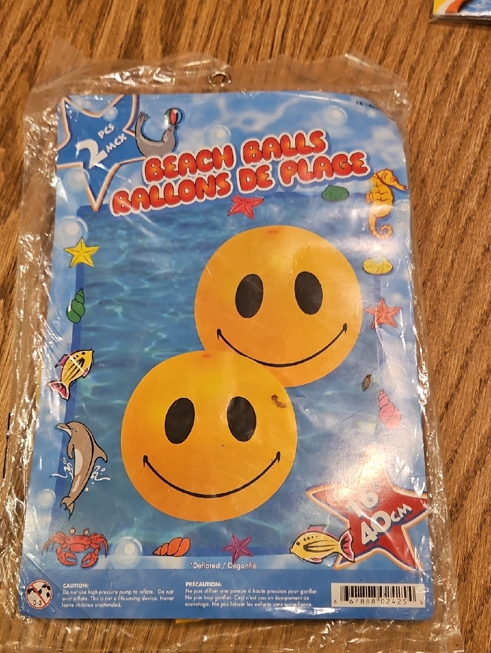 Smiley Face Yellow Beach Balls - 2 Pack 16" (40cm)